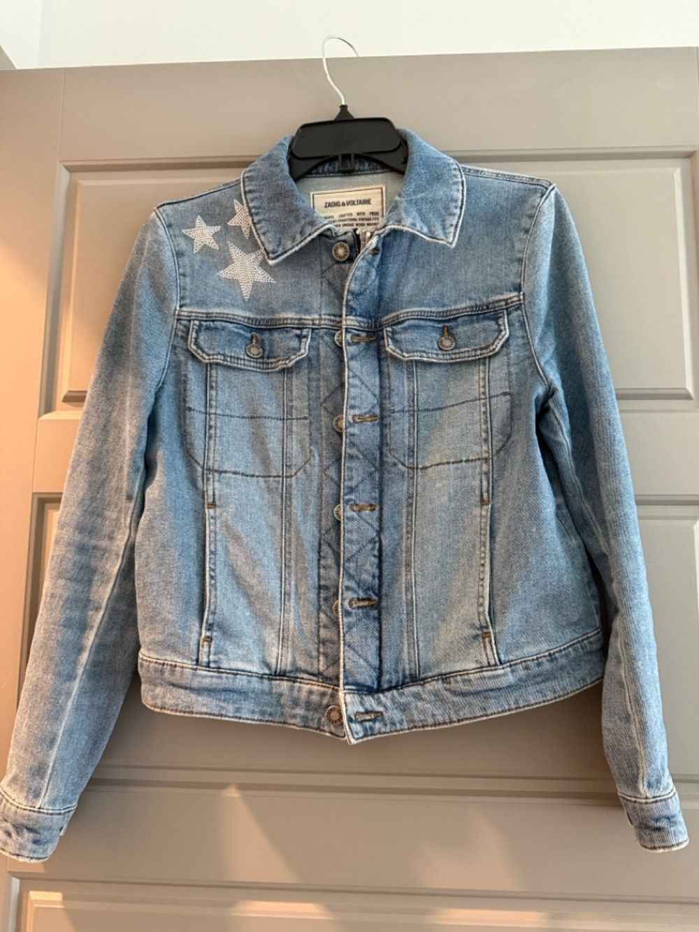 Zadig & Voltaire Denim Jacket with Star Embellishment - size M